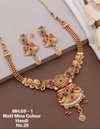 69 MH Gold Plated Matte Mina Colour Hasadi Set Wholesale Price In Surat
